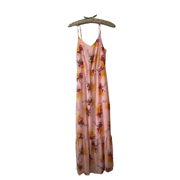J. Crew Mercantile Pink Sunburst Tiered Bouquet Floral Maxi Dress - Picture 7 of 11